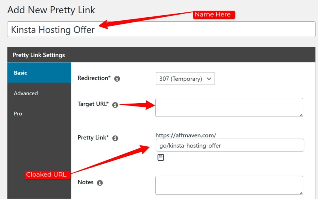 Guide to Affiliate Link Cloaking: Boost Clicks & Management 7 Creating a Cloaked URL in Pretty Links