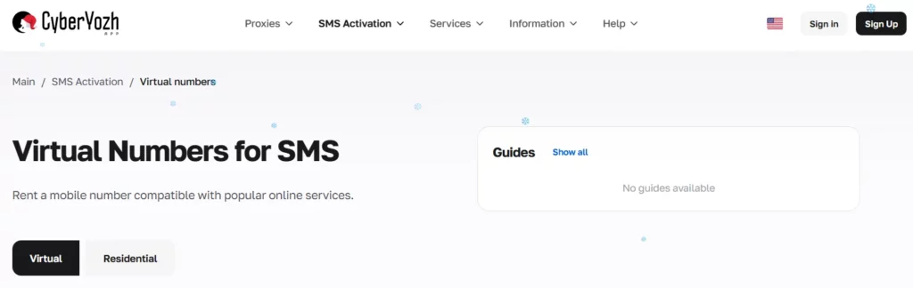 CyberYozh Review 2026: Mobile Proxies & Anti-Detect Features 6 CyberYozh SMS Activation
