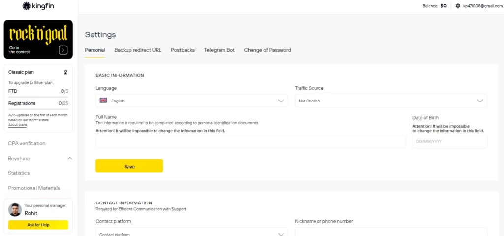 Kingfin Affiliate Program Review 2026: Features & Payouts 8 Explore kingfin dashboard
