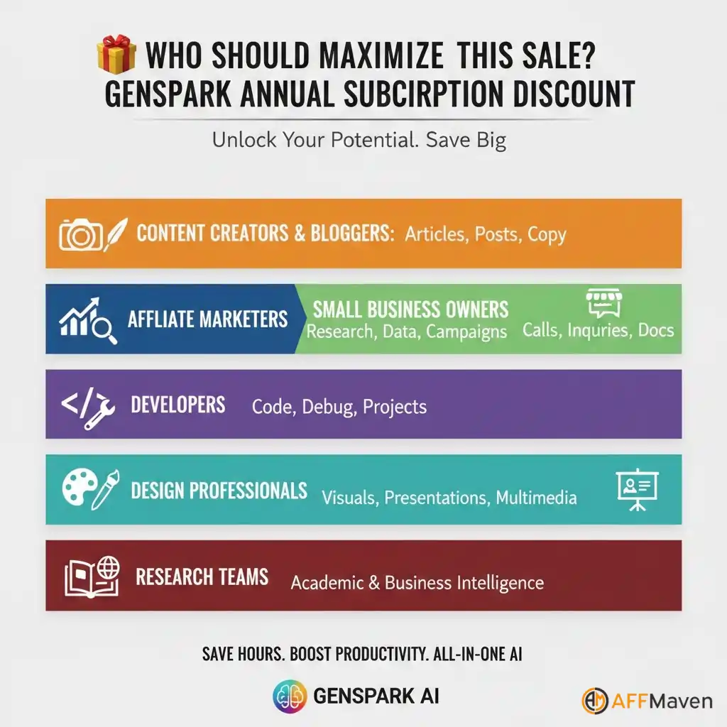 تخفيضات جينسبارك بمناسبة رأس السنة: خصم 1000 دولار، عرض لا يُفوّت 🔥 10 خصم على الاشتراك السنوي في Genspark لأنواع متعددة من المستخدمين