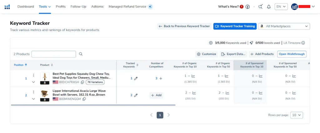 Helium 10 Review 2026: Ultimate Amazon Software (Why 9 Stars) 16 Helium 10 - Keyword Tracker