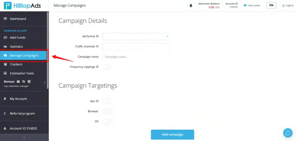 Crush German Affiliate Market 2026: GEO Guide, Traffic, Verticals 16 HilltopAds Manage Campaign
