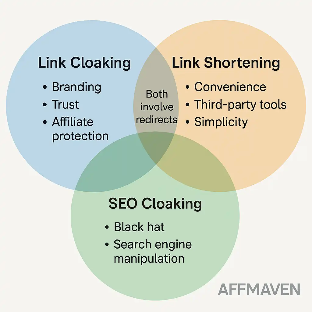 Guide to Affiliate Link Cloaking: Boost Clicks & Management 3 Link Cloaking vs. Link Shortening vs. SEO Cloaking