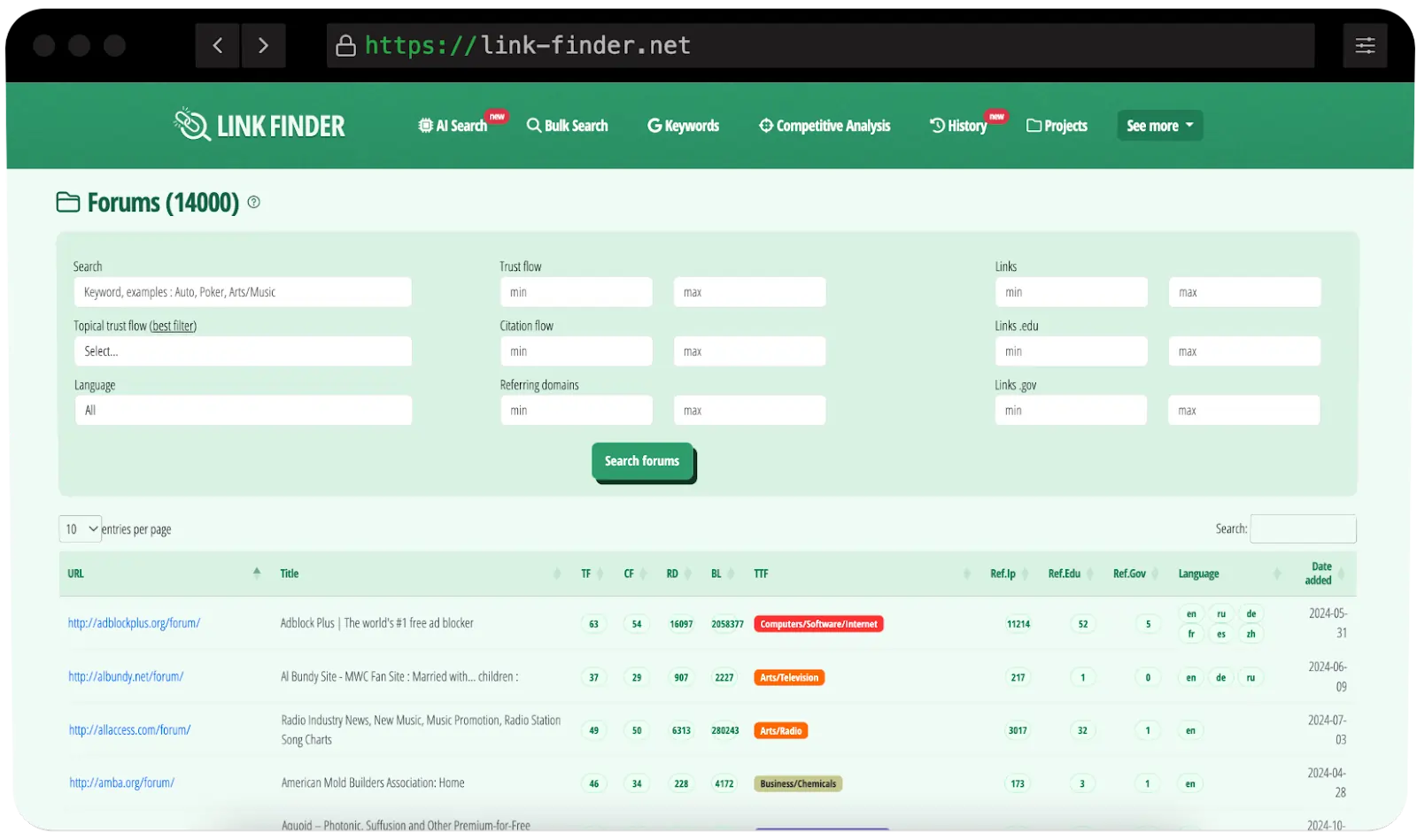 LinkFinder Review 2026: The Link Building Tool Every SEO Needs? 10 LinkFinder - Forum Discovery