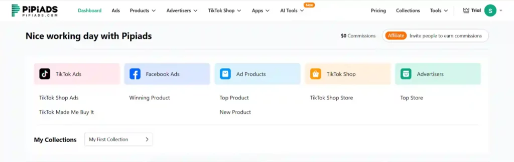 PiPiADS Review 2026: #1 TikTok Ads Spy Tool to 10x Your Sales? 5 PiPiADS Dashboard - Navigating Ad Intelligence