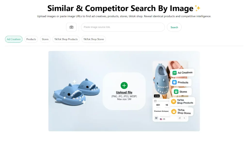 PiPiADS Review 2026: #1 TikTok Ads Spy Tool to 10x Your Sales? 11 PiPiADS Image Search feature