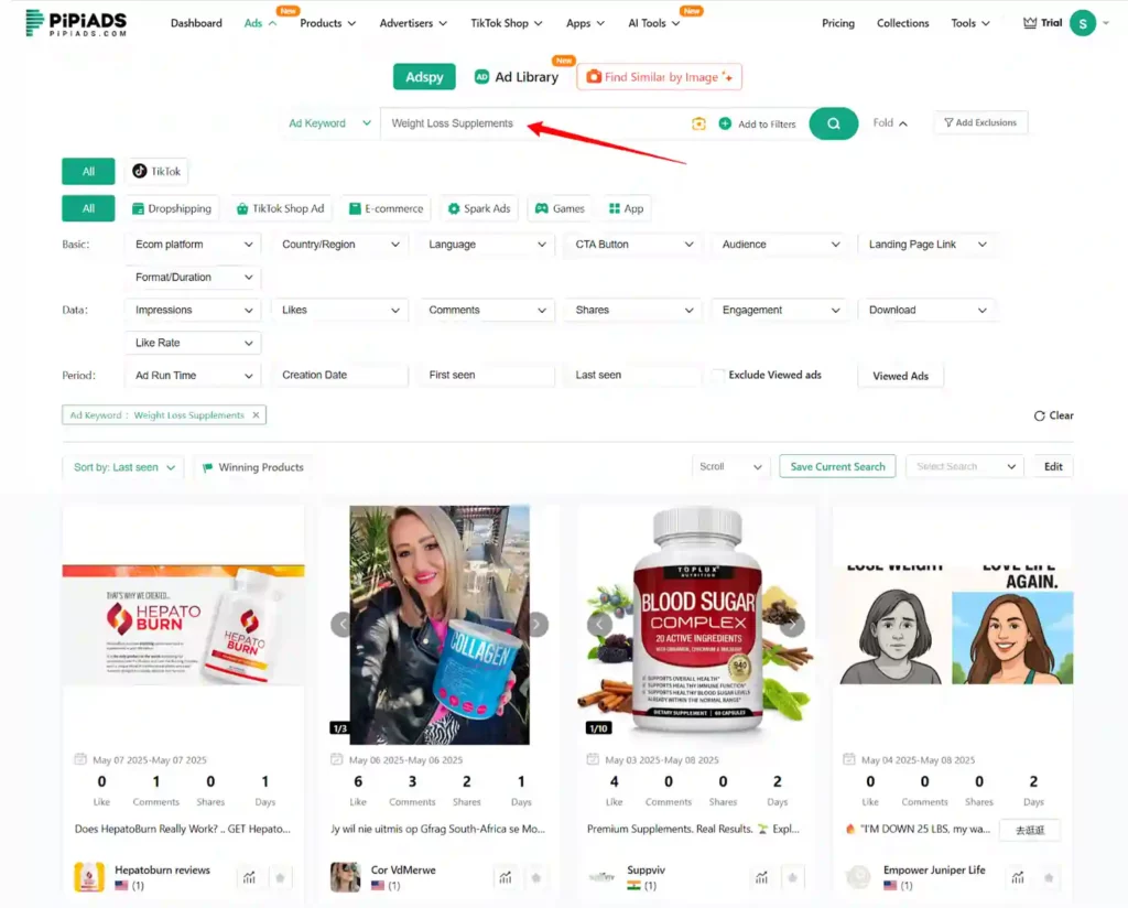 8 Most Profitable TikTok Niches PiPiADS Can Help You Crush 2 PiPiADS Nutra-Health & Beauty