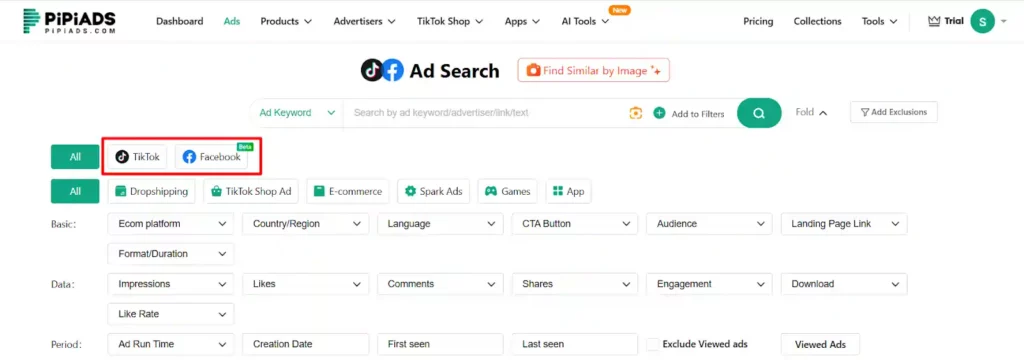 PiPiADS Review 2026: #1 TikTok Ads Spy Tool to 10x Your Sales? 15 PiPiADS - Select your preferred platform between TikTok or Facebook