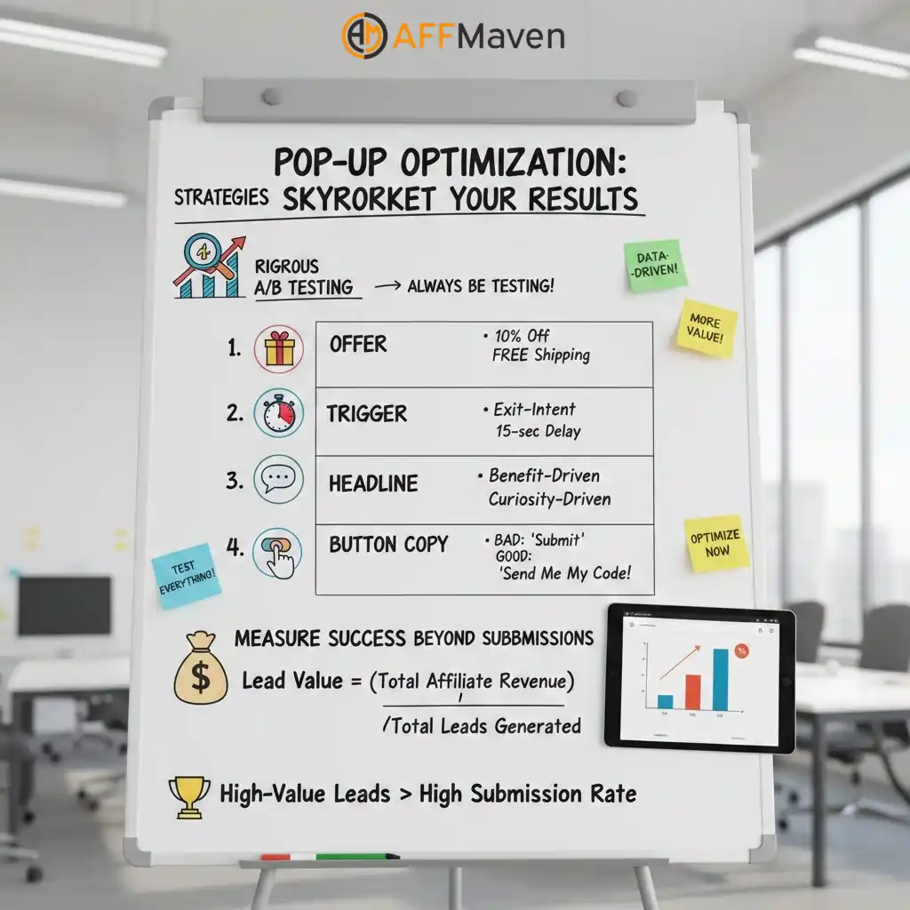 Affiliate دليل النوافذ المنبثقة: زيادة التحويلات إلى أقصى حد في عام 2026 7 استراتيجيات تحسين النوافذ المنبثقة