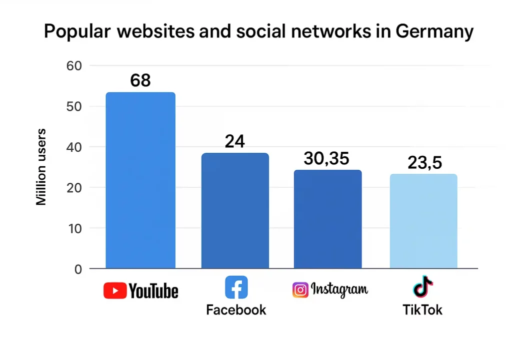 Crush German Affiliate Market 2026: GEO Guide, Traffic, Verticals 4 Popular Websites and social networks in Germany