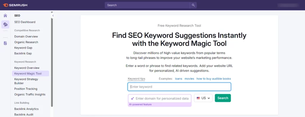 SEMrush Review 2026: Free 30 days Trial Account (Worth $199) 8 Semrush Keyword Magic Tool